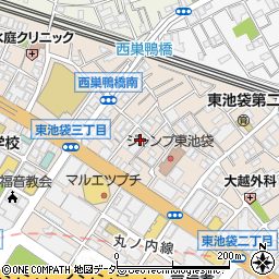 東京都豊島区東池袋2丁目44-9周辺の地図