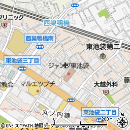 東京都豊島区東池袋2丁目40-1周辺の地図