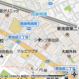 東京都豊島区東池袋2丁目44-11周辺の地図