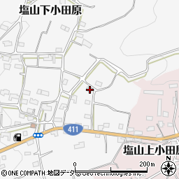 山梨県甲州市塩山下小田原64周辺の地図