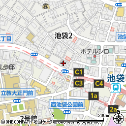 東京都豊島区池袋2丁目18-2周辺の地図