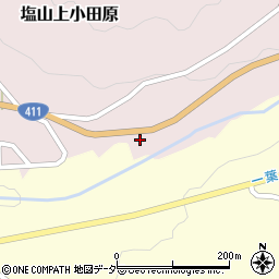 山梨県甲州市塩山上小田原124周辺の地図