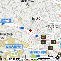 餃子食べ放題のお店 臨蘭四川麻辣火鍋館 池袋店周辺の地図