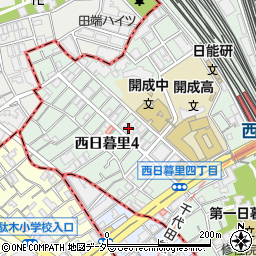 東京都荒川区西日暮里4丁目周辺の地図