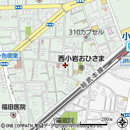 東京都江戸川区西小岩1丁目周辺の地図