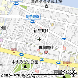 千葉県銚子市新生町1丁目52-3周辺の地図