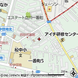 都市再生機構（独立行政法人）　東日本賃貸住宅本部北多摩住宅管理センター立川一番町東団地管理サービス事務所周辺の地図