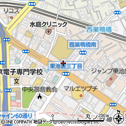 東京都豊島区東池袋2丁目51-1周辺の地図