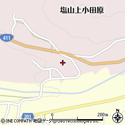 山梨県甲州市塩山上小田原205周辺の地図