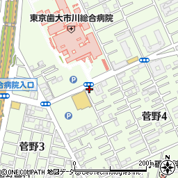 いちかわ薬局菅野店周辺の地図