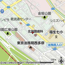 東京都福生市北田園1丁目6周辺の地図