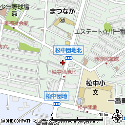 立川松中郵便局周辺の地図