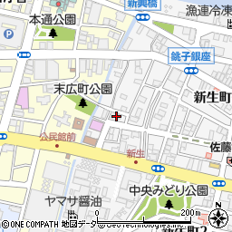 千葉県銚子市新生町1丁目57-2周辺の地図