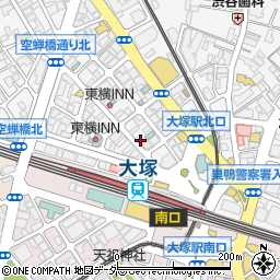 天麩羅 秋光 大塚店周辺の地図