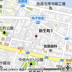 千葉県銚子市新生町1丁目54-17周辺の地図