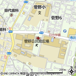 市川市菅野公民館周辺の地図