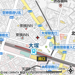 まいばすけっと大塚駅北口店周辺の地図