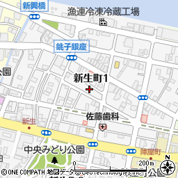 千葉県銚子市新生町1丁目49-7周辺の地図