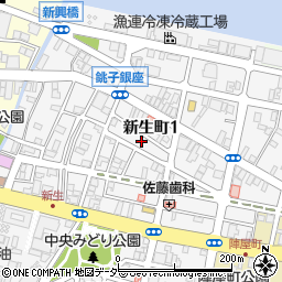 千葉県銚子市新生町1丁目49-17周辺の地図