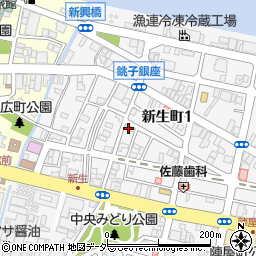 千葉県銚子市新生町1丁目54-14周辺の地図