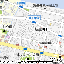 千葉県銚子市新生町1丁目54-2周辺の地図
