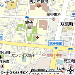 千葉県銚子市若宮町周辺の地図