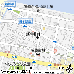 千葉県銚子市新生町1丁目48-15周辺の地図