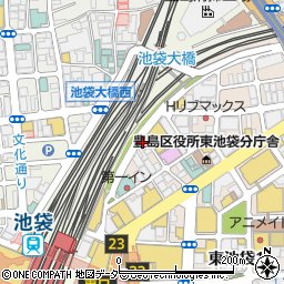 黒5 池袋東口店周辺の地図