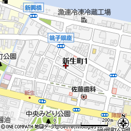 千葉県銚子市新生町1丁目49-3周辺の地図