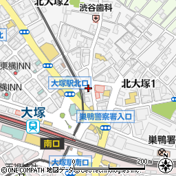 コインパーク北大塚第２駐車場周辺の地図