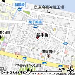 千葉県銚子市新生町1丁目49-23周辺の地図
