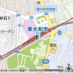 東大和市駅周辺の地図