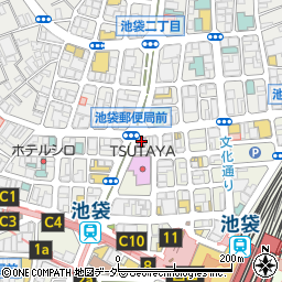 日本酒と海鮮 痛風屋 池袋西口店周辺の地図