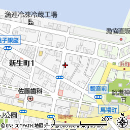 千葉県銚子市新生町1丁目42-23周辺の地図