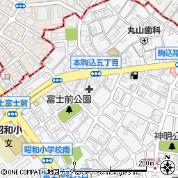 東京都文京区本駒込5丁目31-2周辺の地図