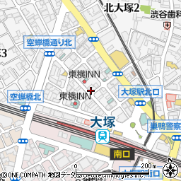 松屋大塚店周辺の地図