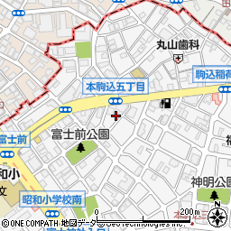 東京都文京区本駒込5丁目31周辺の地図
