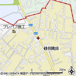 砂川町八丁目周辺の地図