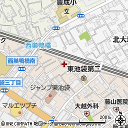 東京都豊島区東池袋2丁目35-5周辺の地図