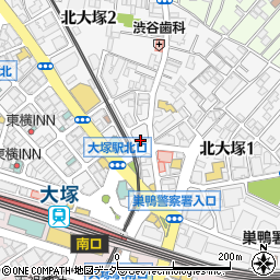 北斎 大塚のれん街周辺の地図