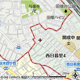 東京都荒川区西日暮里4丁目10周辺の地図