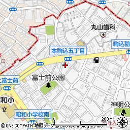 東京都文京区本駒込5丁目31-5周辺の地図