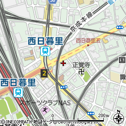 東京都荒川区西日暮里5丁目12-10周辺の地図