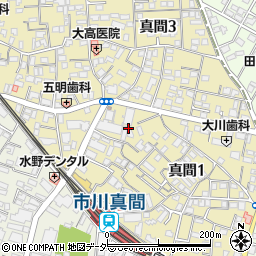 プランセスタムタム　真間店周辺の地図