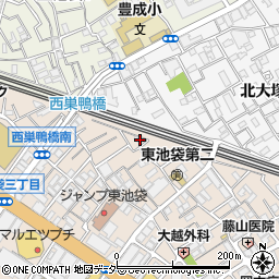 東京都豊島区東池袋2丁目35-4周辺の地図
