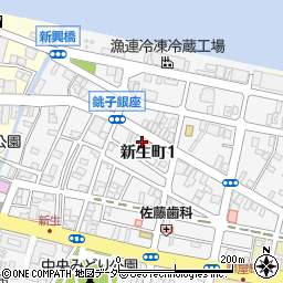 千葉県銚子市新生町1丁目48-7周辺の地図