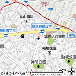 東京都文京区本駒込5丁目41-11周辺の地図