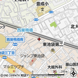 東京都豊島区東池袋2丁目35-8周辺の地図