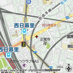 東京都荒川区西日暮里5丁目12-1周辺の地図