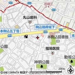 東京都文京区本駒込5丁目41-3周辺の地図